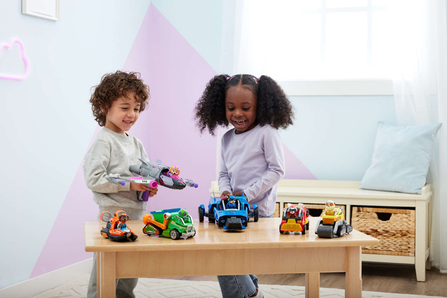 OUTLET Psi Patrol Pojazd Radiowóz Transformujący Kosmiczny Figurka Chase Deluxe 2w1 Wielki Film USZKODZONE OPAKOWANIE