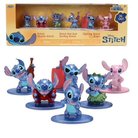 Stitch zestaw 6 metalowych figurek kolekcjonerskich 4 cm metalfigs