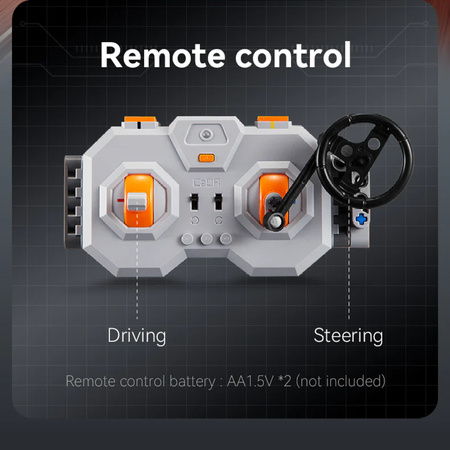 Klocki konstrukcyjne CaDA Zdalnie sterowany samochód 51 cm Auto wyścigowe Blazing Flame Pojazd 1518 elementów C63008W z napędem Power System