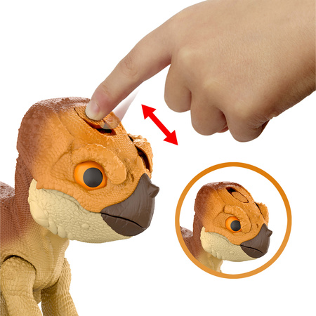 Figurka Dinozaur Jurassic World Rebirth Aquilops Dolores z dźwiękiem 19 cm