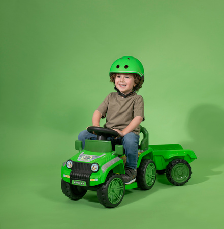 EVO Auto na akumulator dla dziecka jeździk pojazd terenowy z odczepianą przyczepą