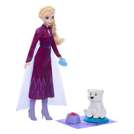 Lalka Elsa Disney zestaw Frozen Kraina Lodu + mały niedźwiadek