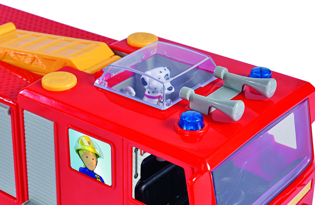 Strażak Sam Wóz strażacki Jupiter z drabiną + 2 figurki św/dź