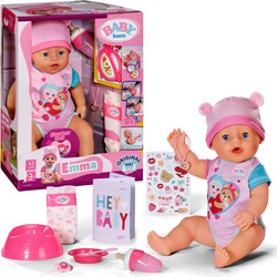 OUTLET Baby Born Lalka bobas Emma 43 cm łzy siusia zamyka oczy z akcesoriami USZKODZONE OPAKOWANIE