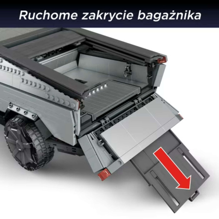 Klocki Mega zestaw duży samochód Tesla Cybertruck 3283 elementy 48 cm