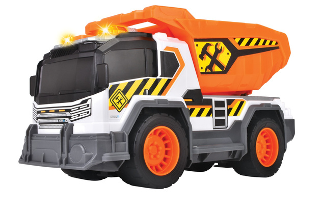 Pojazd budowlany Interaktywny pomarańczowa Wywrotka Dump Truck 30cm Światło Dźwięk