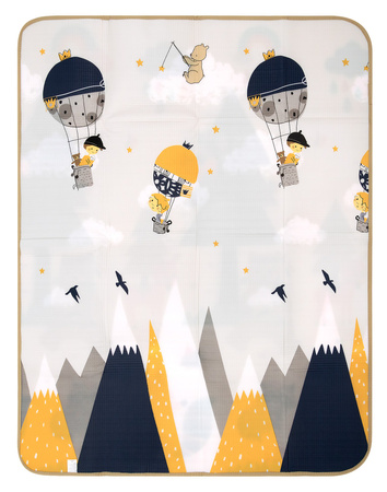 Dwustronna piankowa mata edukacyjna z pianki EPE 150 x 180 cm góry zwierzęta