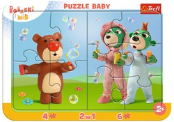 Puzzle Ramkowe 2w1 Zabawne Bobaski Trefliki 10 elementów
