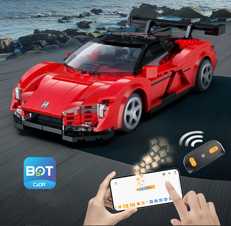 Klocki konstrukcyjne CaDA wyścigówka Samochód wyścigowy zdalnie sterowany Klocki Yangwang U9 Auto sportowe 299 elementów RC