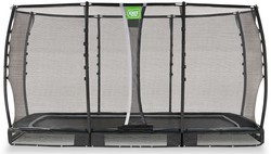 Trampolina ogrodowa z siatką zabezpieczającą do gruntu Allure Premium 214x366 cm czarna