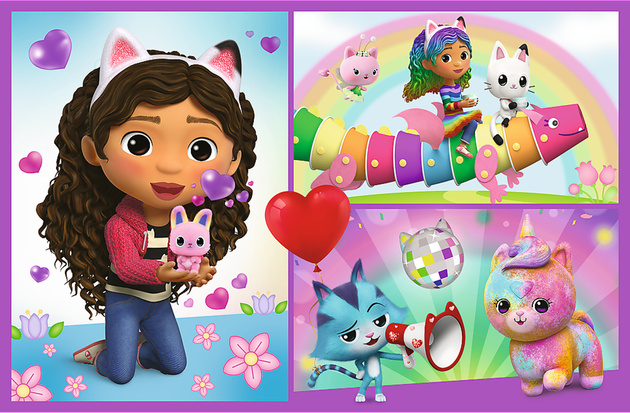 Puzzle Trefl 2 x 70 Koci Domek Gabi Baw się z Gabi Gabby's Dollhouse