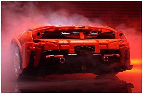 Klocki konstrukcyjne CaDA Master Zdalnie sterowane duże auto sportowe 52 cm Italian Super Car Samochód Pojazd wyścigowy 3187 elementów RC