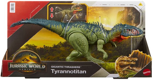 Figurka Dinozaur Tyrannotitan Jurassic World Rebirth Gigantic Thrashers 34 cm