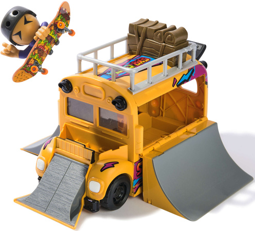 Autobus Ultra Sk8 Crew Rampa Bus Tech Deck Fingerboard+deskorolka Z Figurką