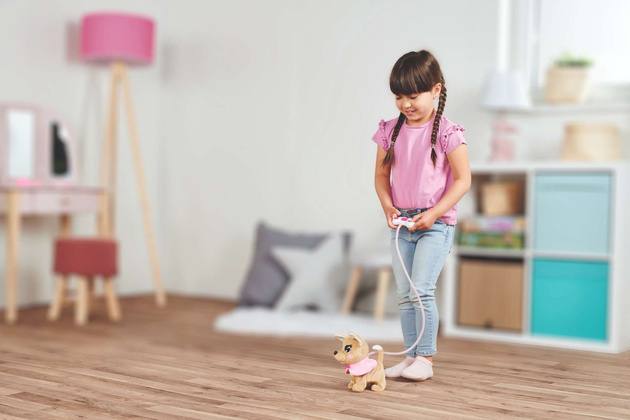 OUTLET Chi Chi Love Interaktywny Piesek Chihuahua Loomy z pilotem Dźwięk Świecąca smycz 18 cm 3+ PRODUKT WADLIWY