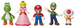 Super Mario figurki zestaw Mario, Luigi, Peach, Yoshi, Toad