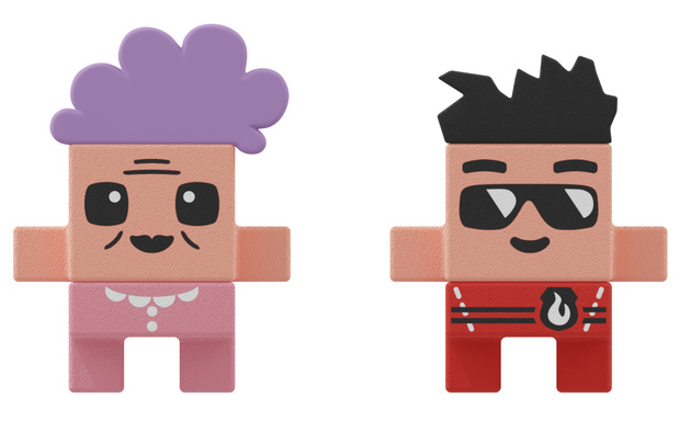 Klocki konstrukcyjne Mini Waffle City Wóz Strażacki 80 elementów Marioinex