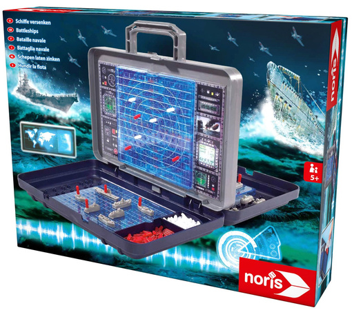 Rodzinna Towarzyska Gra strategiczna w statki okręty w walizce Bitwa Morska 5+