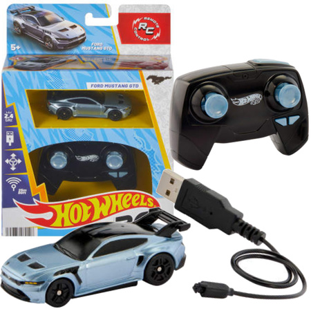Hot Wheels Zdalnie Sterowany Samochód RC auto Ford Mustang GTD szary pojazd