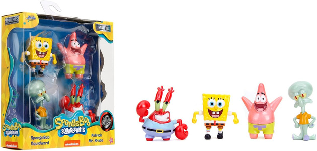 Spongebob zestaw 4 metalowych figurek kolekcjonerskich 5-7 cm metalfigs