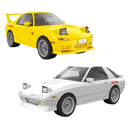 Klocki Konstrukcyjne CaDA Initial D auto Mazda RX-7 FD3S + Toyota AE86 Trueno samochódy 484 elementy