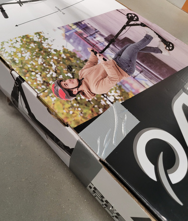 OUTLET Evo Składana Dwukołowa Hulajnoga Miejska Street Rider 200 Czarna 8+ PO ZWROCIE