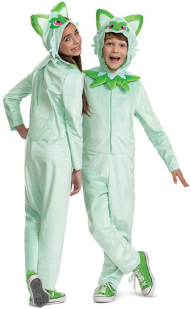 Strój karnawałowy Pokemon Sprigatito kostium zielone przebranie 127-136 cm (7-8 lat) Kigurumi