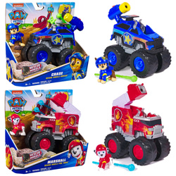 Psi Patrol Rescue Wheels Pojazdy terenowe z figurkami Marshalla i Chase'a 6cm