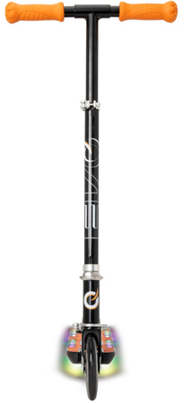 EVO Składana Regulowana Dwukołowa Hulajnoga dla Dzieci Light Flash Pomarańczowy Świecący Podest