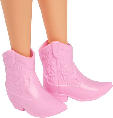 Lalka Barbie Fashionistas Brunetka z pasemkami i sukienką w motyle