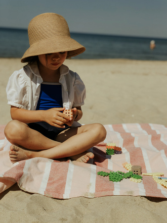 Klocki konstrukcyjne Mini Waffle zestaw w pastelowych kolorach 300 elementów Marioinex