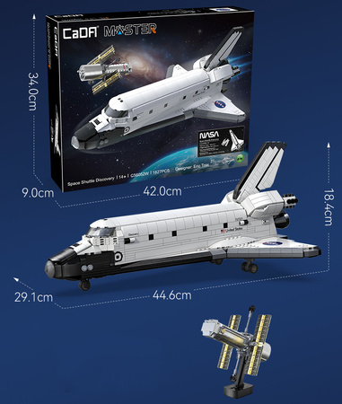 Klocki konstrukcyjne CaDA Master NASA model prom kosmiczny Discovery Space Shuttle 1827 elementów