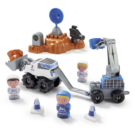 Abrick Klocki Baza kosmiczna z rakietą 3 figurki + 2 pojazdy