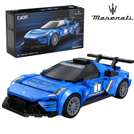 Klocki konstrukcyjne CaDA Samochód 15,5 cm auto wyścigowe Maserati GT2 Pojazd 240 elementów 1:24 C55031W 
