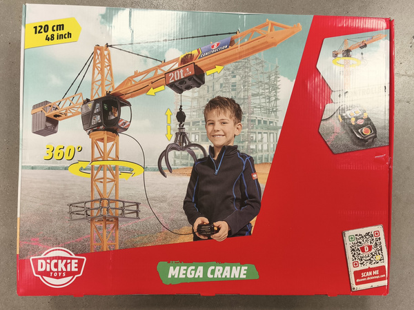 OUTLET Mega Crane Dźwig Żuraw z dźwiękiem zdalnie sterowany 120 cm + pilot USZKODZONE OPAKOWANIE
