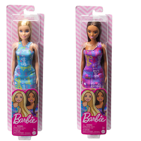 Barbie lalka blondynka z niebieskimi oczami w sukience
