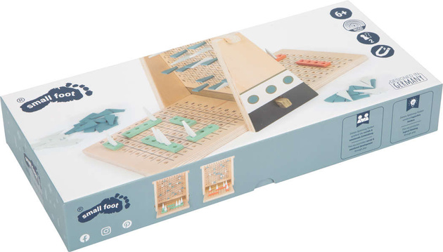 Drewniana gra strategiczna statki dla dzieci