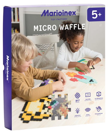 Klocki konstrukcyjne Micro Waffle duży zestaw 817 elementów Marioinex