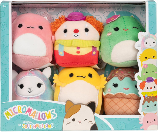 Zestaw 6 mini maskotek Micromallows Squishmallows