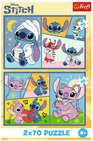 Puzzle Trefl 2 x 70 Stitch ze Stitchem nie ma nudy