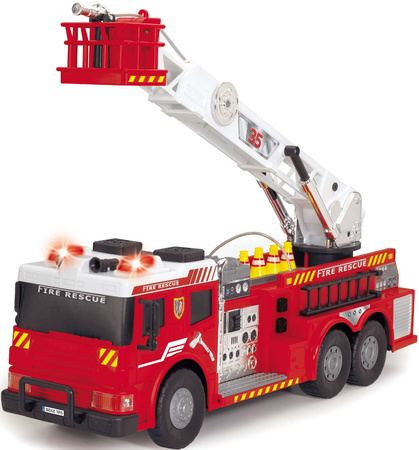 OUTLET Straż Pożarna Zdalnie sterowany Wóz strażacki z ruchomą drabiną RC światło/dźwięk WADLIWY