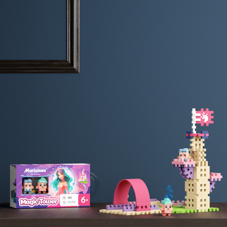 Klocki konstrukcyjne Mini Waffle Magiczna Wieża Księżniczka 80 elementów Marioinex