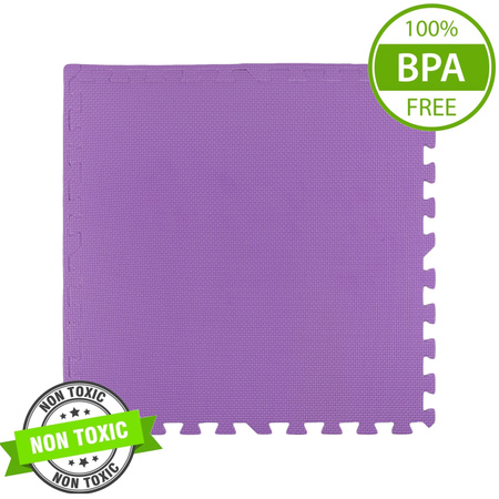 Mata piankowa podłogowa Humbi 120x60 Duże puzzle piankowe wodoodporne bezpieczne 2 szt. Fioletowa