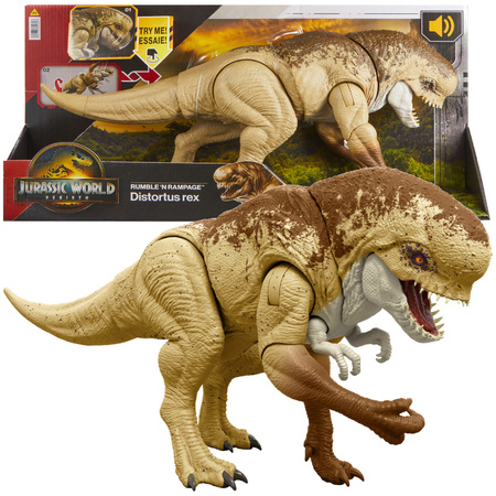 Figurka Dinozaur Jurassic World Odrodzenie Groźne Natarcie Distortus Rex 50 cm