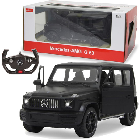 Zdalnie sterowane auto Mercedes AMG G63 RC czarny pojazd terenowy 1:14 Rastar