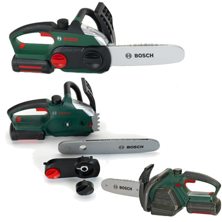 Piła łańcuchowa Bosch II z ruchomym łańcuchem z dźwiękiem i światłem bezprzewodowa dla dzieci Klein