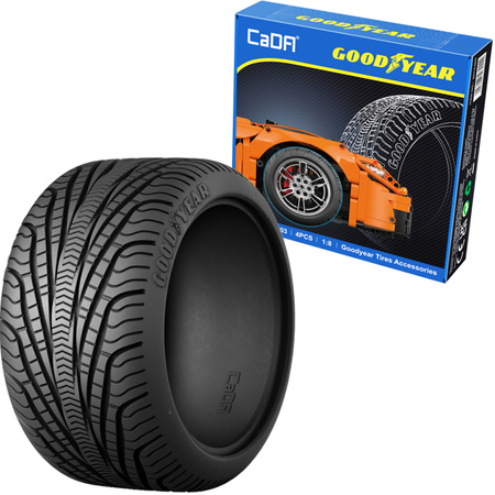CaDA Zestaw licencjonowanych opon Goodyear 1:8 do pojazdów RC i modeli statycznych 4 elementy D013-003