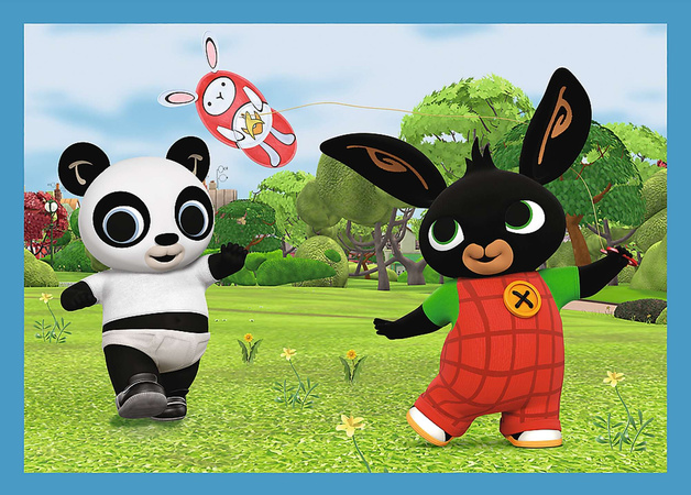 Trefl Puzzle 4w1 Wesoły Bing kolorowa Układanka dla Najmłodszych 3+