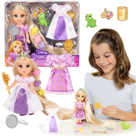 Mini lalka Disney Zaplątani Roszpunka 16 cm + akcesoria