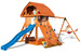 Plac zabaw drewniany duży Giant Move domek, 2x huśtawka, zjeżdżalnia, piaskownica, drabinka, ścianka i lina wspinaczkowa